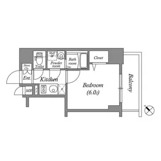 エスリード大阪城南グランデュクス【6階】の間取り