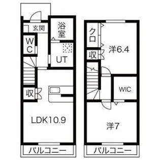 グランドゥールI(A)【1階】の間取り