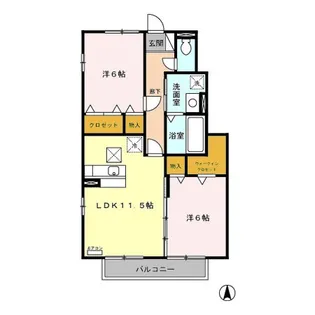 リビングタウン下石倉【1階】の間取り