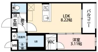 エクシア別府【4階】の間取り