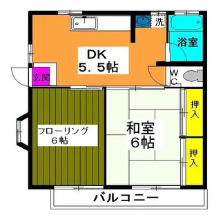 アレイ拝島【1階】の間取り