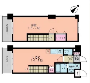 ルーチェ茗荷谷【6階】の間取り