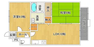 サンガーデン片島A【2階】の間取り