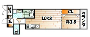 サンクレシア戸畑駅前【1階】の間取り