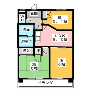 ル・アーブル杉原【2階】の間取り