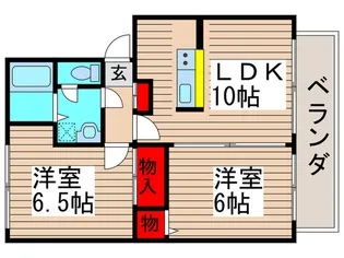 ネオグランドールB【1階】の間取り