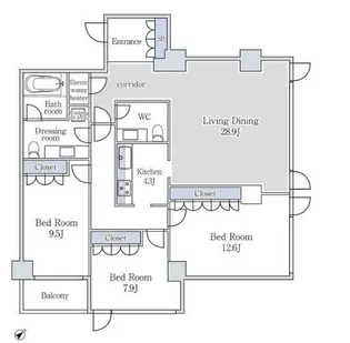 クエストコート原宿【3階】の間取り