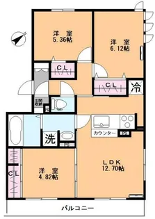 ウィスタリア諏訪町【2階】の間取り