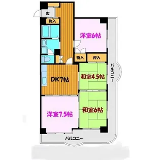 ウイング【4階】の間取り
