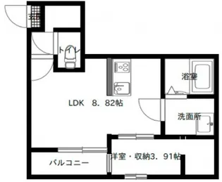フリートフォル・ヴィラ古江新町A【3階】の間取り