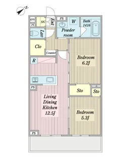 グラングレース調布【3階】の間取り