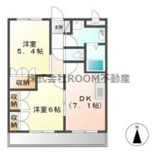 パークサイド祝吉【2階】の間取り