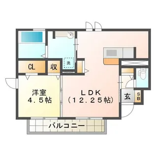 ダバンティ【1階】の間取り