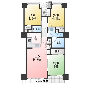 ビューネタワ平井【20階】の間取り