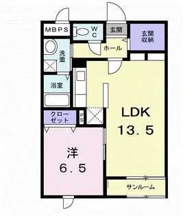 ベルヴェル【1階】の間取り