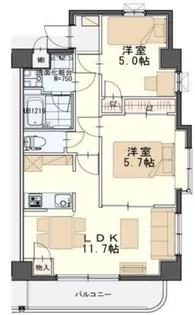 ルミネ薬師堂【2階】の間取り