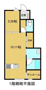 グランyanagi【1階】の間取り