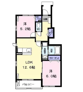 ベルフローラ八神 A【1階】の間取り