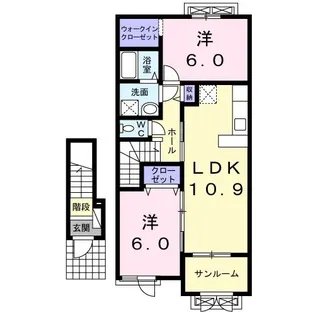 プラッツ【2階】の間取り