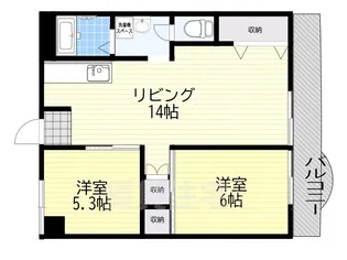 レジデンス松栄【6階】の間取り