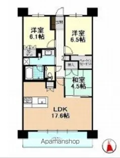 ブライトタウン松城【9階】の間取り