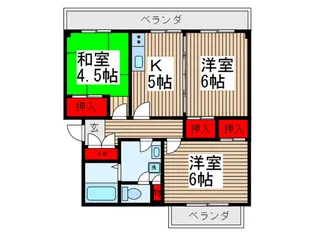 ベルメゾン志木【3階】の間取り