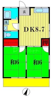 満コーポ【2階】の間取り