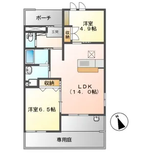 レジデンスヒルズ サウスコート【1階】の間取り