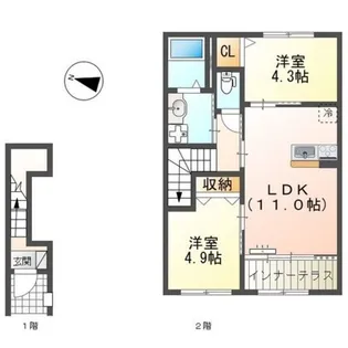 ブラン メゾンIII【2階】の間取り