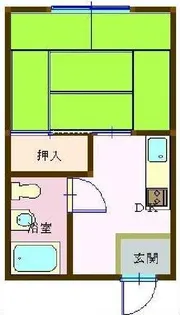 コーポ峰山【1階】の間取り