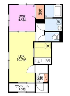 サンハイム・ラベストB【1階】の間取り