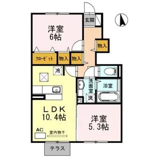リュミエールm&y【1階】の間取り