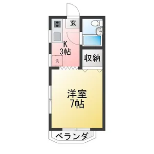 コーポサンパルジュ【2階】の間取り