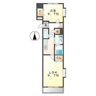 CREST GARDEN M(クレストガーデンエム)【7階】の間取り