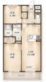 グリーングラス【2階】の間取り