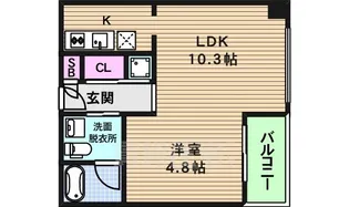 クリスタルブライト本町東【10階】の間取り