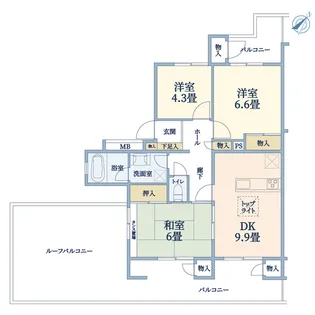 サンセレクト原町【4階】の間取り