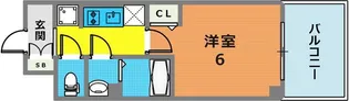 エステムコート神戸グランスタイル【2階】の間取り
