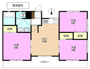 アシスト長野マンション5-I【1階】の間取り