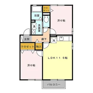 プランドールB【2階】の間取り