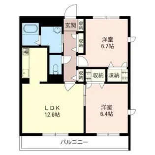 グランベール【3階】の間取り