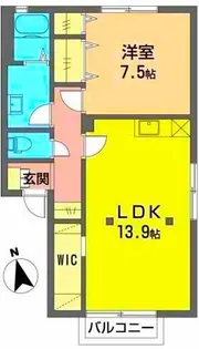 グレイスヤマヨシE【1階】の間取り
