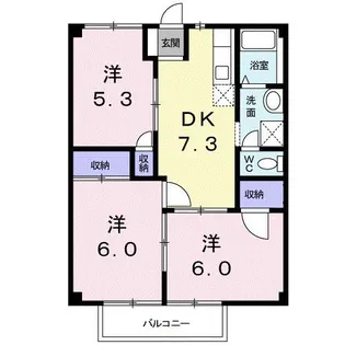 ハートランドB【2階】の間取り