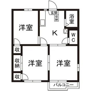 上柴パークハイツA棟【1階】の間取り