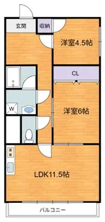 モンテフレンテ【4階】の間取り