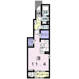 ソレイユ琴浦【1階】の間取り