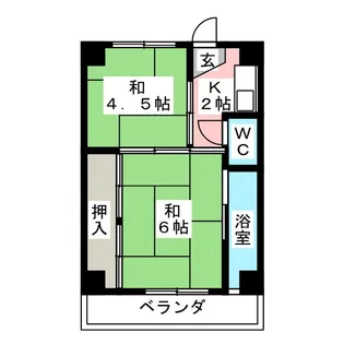 ビレッジハウス美濃加茂2号棟【2階】の間取り