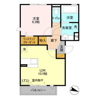 アドバンスコートC【3階】の間取り