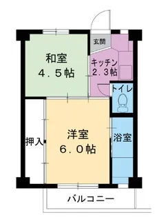 ビレッジハウス白銀【3階】の間取り