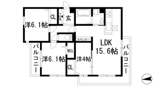 ラフィネ【3階】の間取り